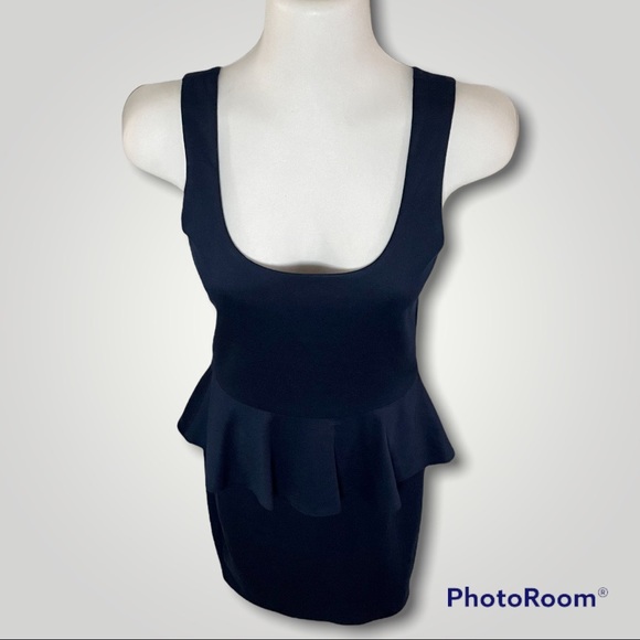 Aqua by Bloomingdales Peplum Dress WO-4135 in the color Ink - NWT, HTF color - Picture 5 of 16